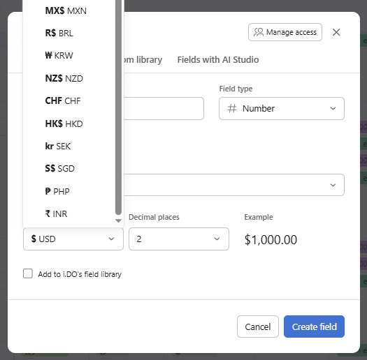 Expanded Global Currencies