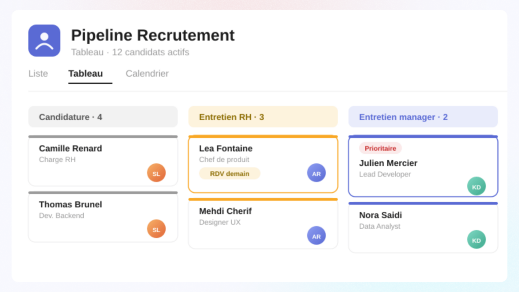 VOUS ETES - Responsable RH RECRUTEMENT Pipeline recrutement intégration rapide, visibilité totale