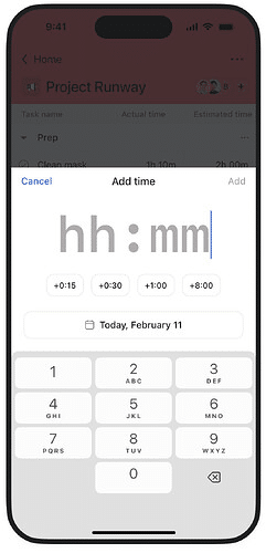 Live timer on mobile